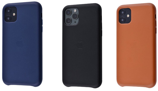 Чехол для Apple iPhone 11 Pro Max Leather Case Black Copy